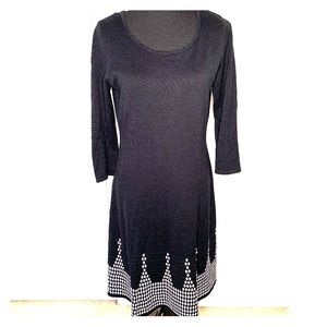 Nine West Black and White Sweater Dress